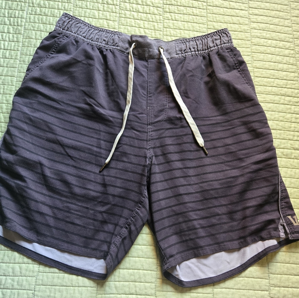 Vuori Mens Trail Short Size Small Dark Grey Color